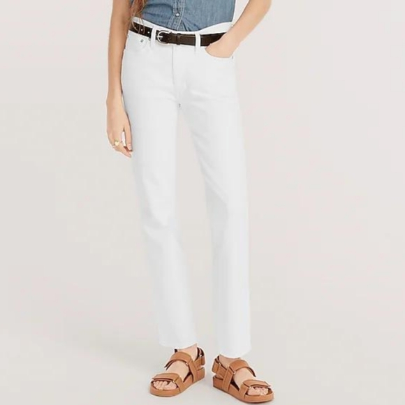 J Crew Vintage Slim Straight jeans in White plus Size 34 or 18 NWT - Picture 1 of 11